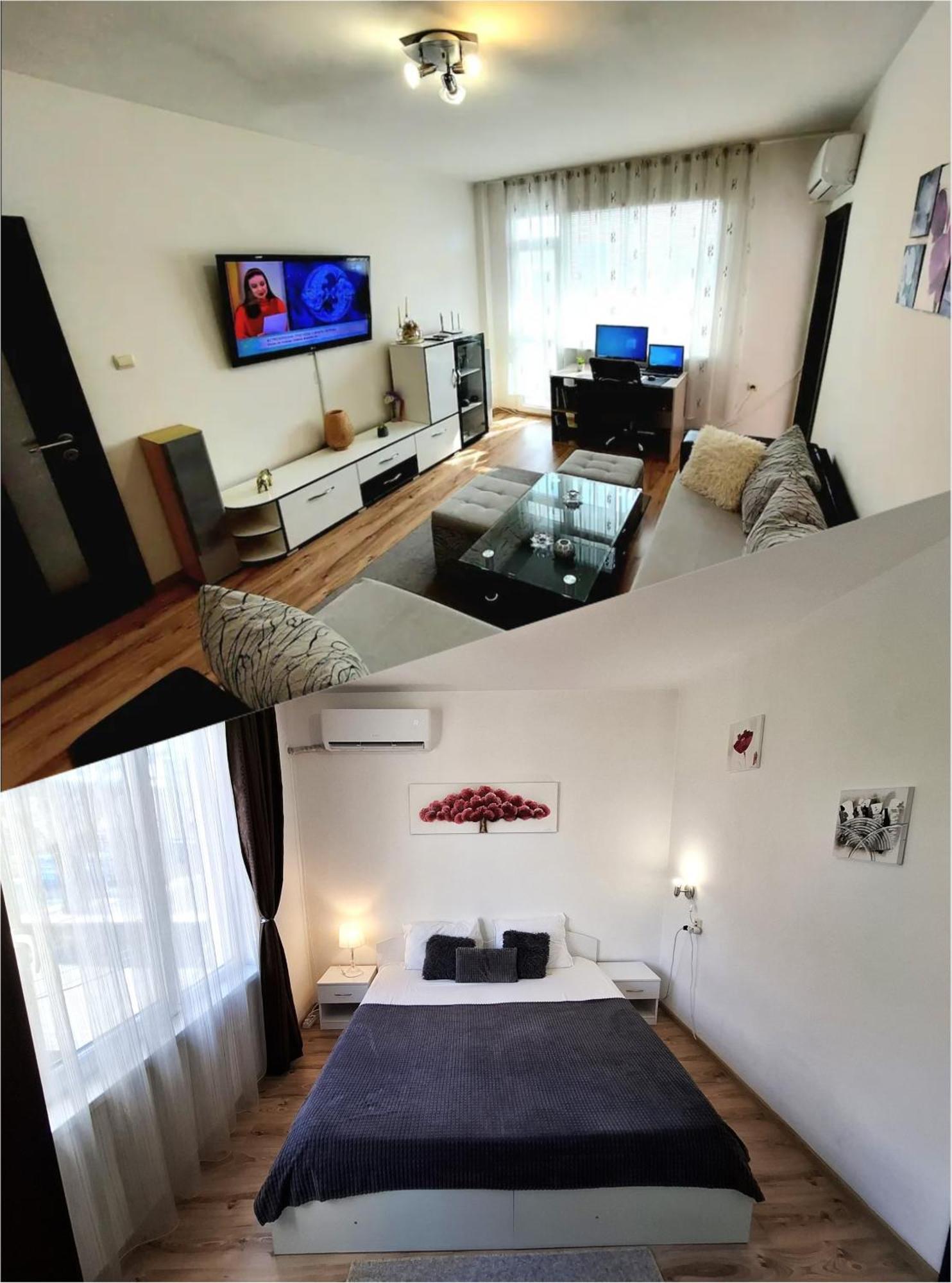3 Rooms Apartment, Top Center, 1St Floor, Aubg, Free Parking, Pc I5 Ssd, 3 Led Tvs 200 Channels, Wifi, Terrace, Easy-Late Check-In, Stay Before Greece بلاغويفغراد المظهر الخارجي الصورة
